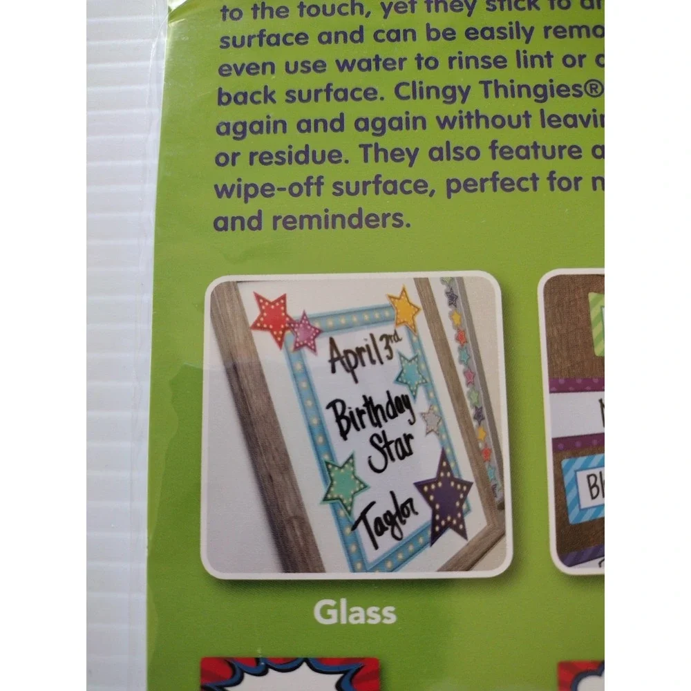 Teacher Created Resources Superhero Labels Clingy Thingies 15‎ PCs Write On/Off